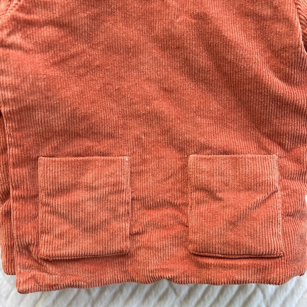 Hanna Andersson Baby Size 80 18-24M Fox Corduroy Sherpa Lined Hooded Jacket Coat - Picture 4 of 8